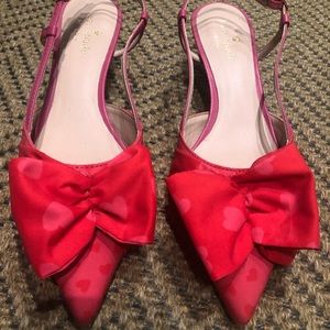 Kate Spade kitten heel sling backs